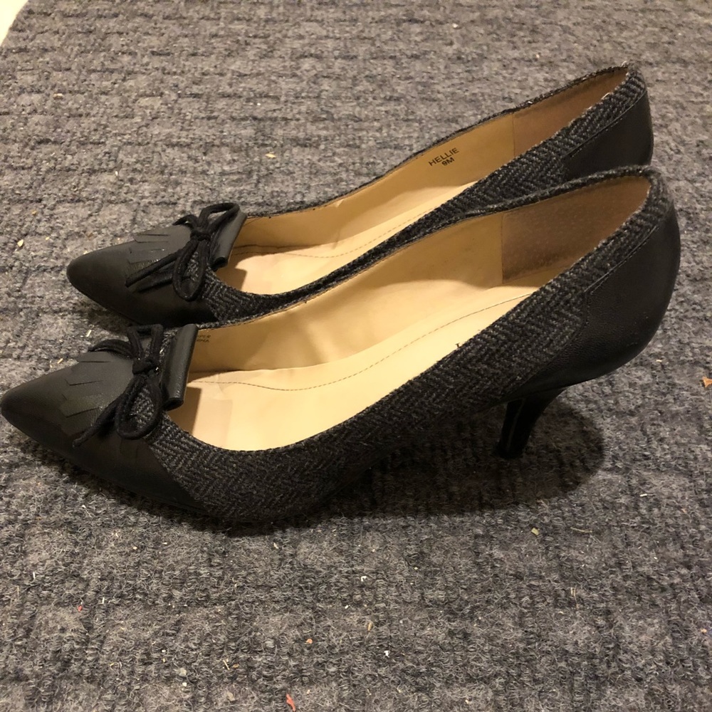 Ellen Tracy tweed and leather heels-shoes size 9